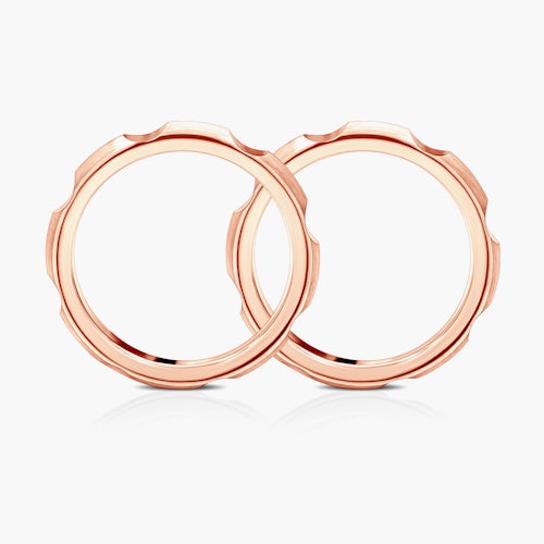 Obrączki partnerskie Sign of Love®: różowe złoto, półokrągłe 3,5mm